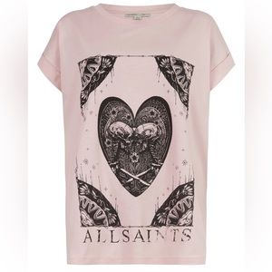 All Saints Lepidus Imogen Boy Cotton Graphic Tee Size Medium/Large